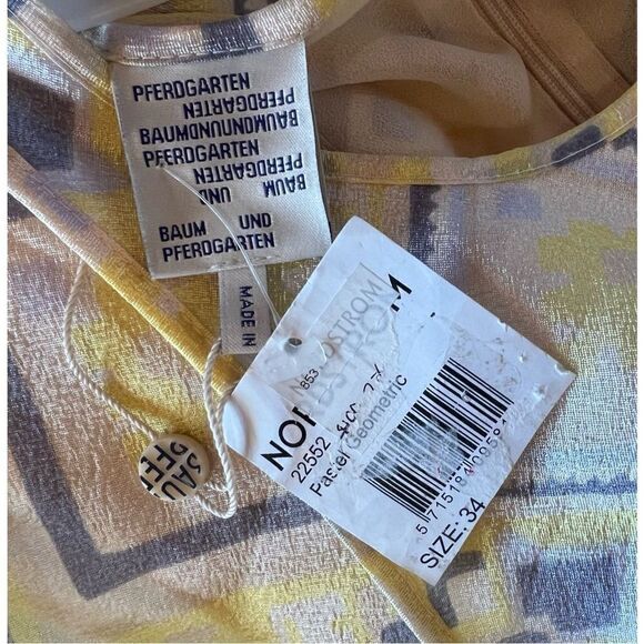 Baum Und Pferdgarten Adeva Midi Dress Pastel Yellow NWT Size 34/X-Small - Picture 10 of 10